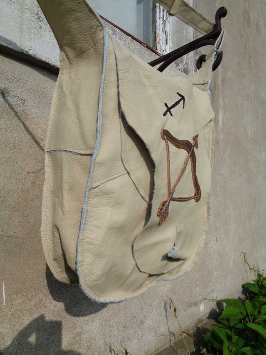 Artystyczna skórzana torebka znaki zodiaku - strzelec. Handmade