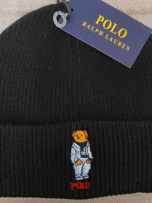 Czarna Czapka Ralph Lauren