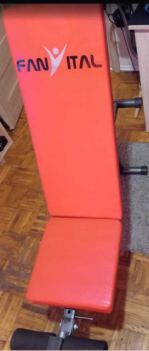 Ławeczka do ćwiczeń FanVital + hantle