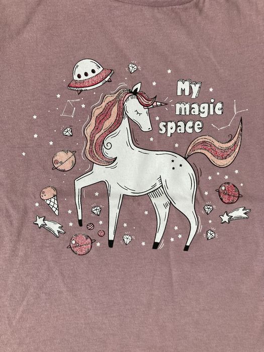 Koszulka dziewczęca brudny róż Sinsay r. 134