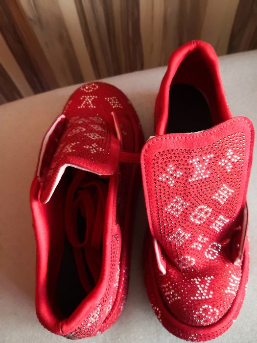 Trampki damskie czerwone