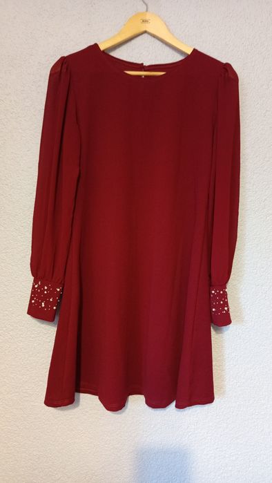 Sukienka,mankiety koraliki S