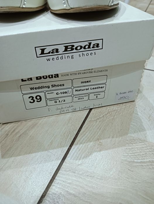 Buty ślubne La Boda r.39