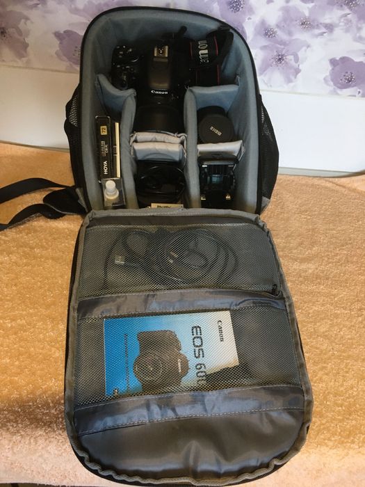 Набір фотографа (фотоапарат, обʼєктив, буст, акумулятори та інше)