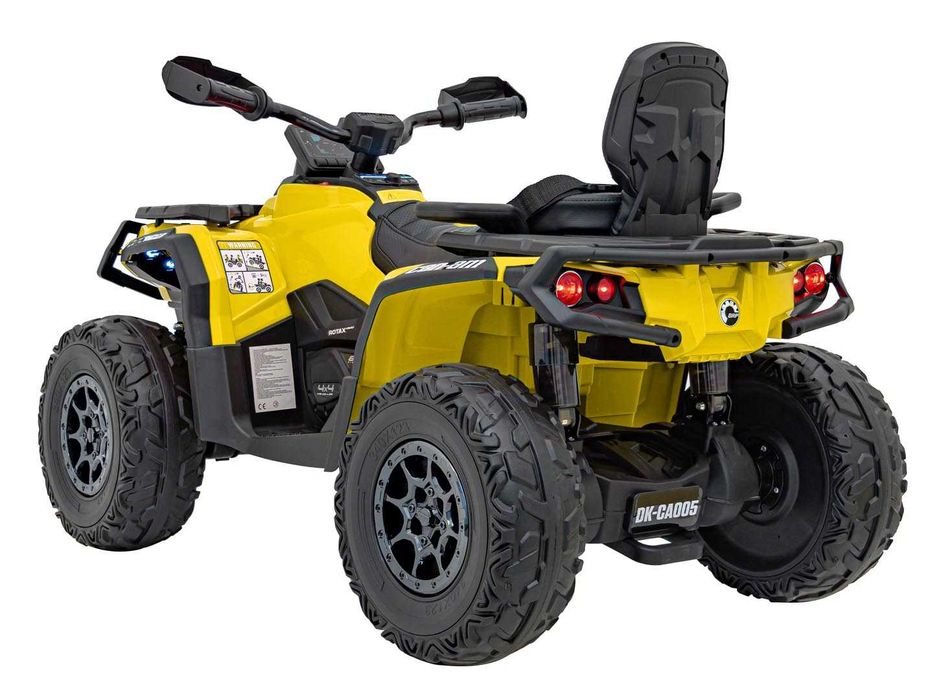 Quad na akumulator dla dzieci Can Am Outlander ATV z pilotem Żółty