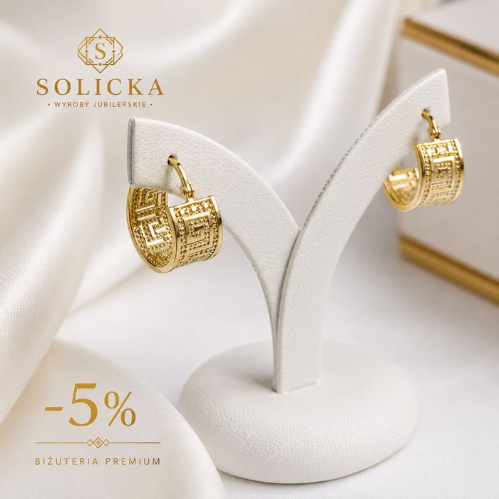 Złote kolczyki 585 waga 2,81 g -5%