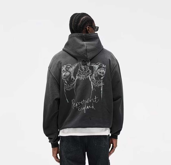 Кофта худі Represent Hand Drawn Thoroughbred Hoodie jordan off white cortez trapstar