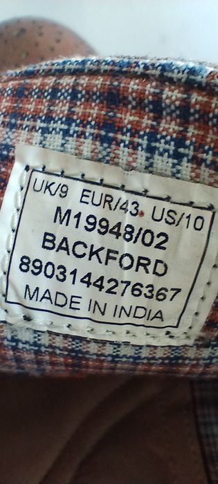Buty Backford Red Tape Brogsy Made in India skóra