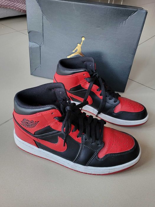 Buty Air Jordan 1 Mid czerowno-czarne