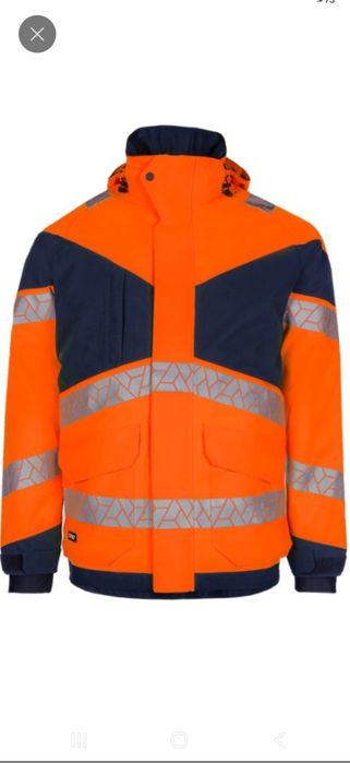 Nowa Kurtka Zimowa Parka BHP SYNQ Pointout XL Nowa Odblaskowa Wodoodporna