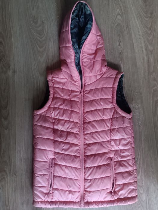 Kamizelka puchowa dwustronna moro Cropp M