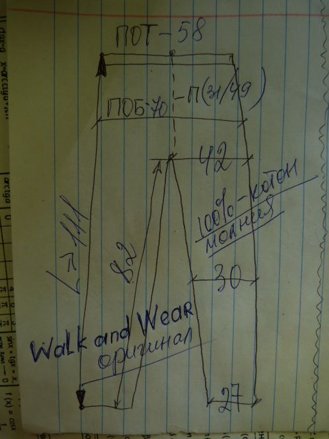 Джинсы Walk and Wear 44/32