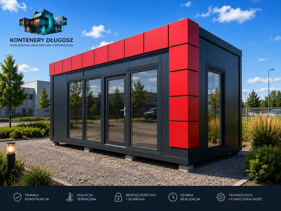 KONTENER 6x3m PIR 100 mm | Salon beauty | Salon Paznokci | Salon Fryzjerski | Kontener usługowy | Pawilon handlowy