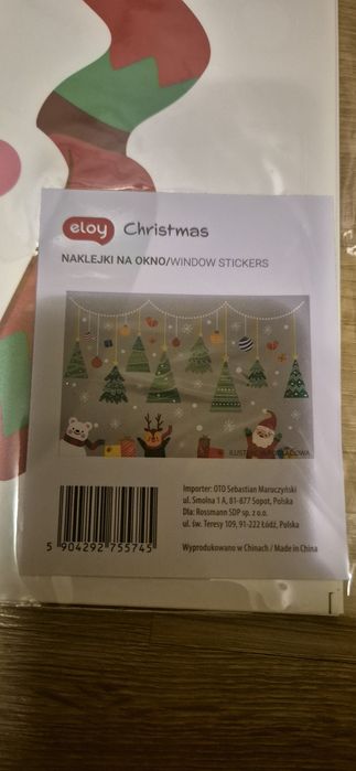 Boże Narodzenie naklejki na okno + gratis