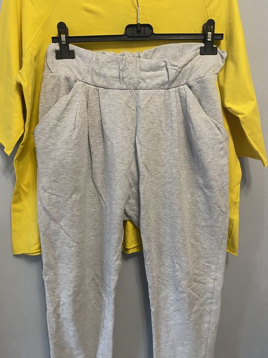 Zestaw komplet dresowy bawełna joggersy bluzka bananowa