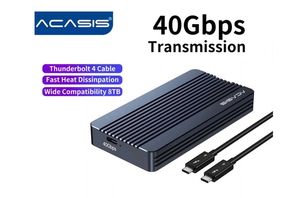 Зовнішня кишеня ACASIS TBU405Air 40Gbps M.2 NVMe SSD to USB4 Grey
