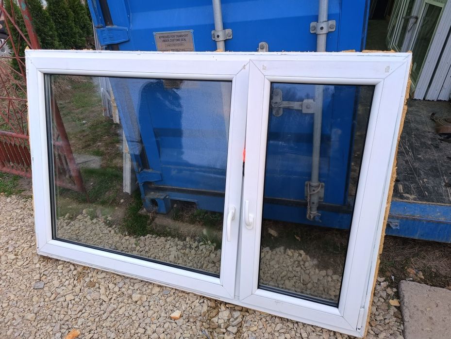 Okno 176x114 plastikowe rozwierno uchylne białe dwukwaterowe