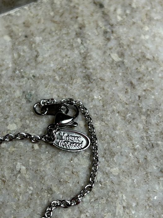 Vivienne Westwood Red Heart Saturn Necklace кулон підвіска