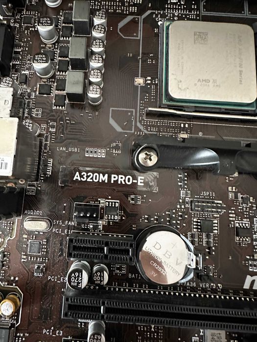 Комплект MSI A320M PRO-E sAM4 + AMD A10-9700 3.5GHz 4/4 ядра