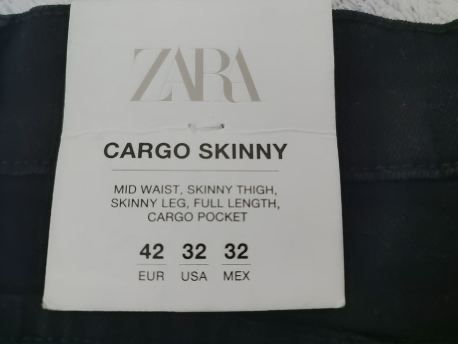 Джинси чоловічі Zara карго-скіні чорні
