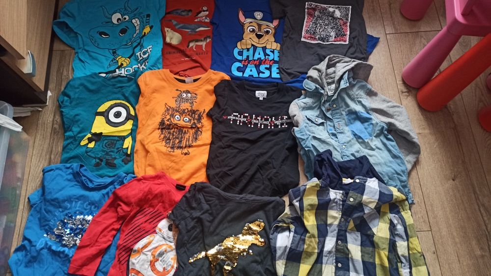 Bluzki z długim rękawem, koszulki 116, cekiny