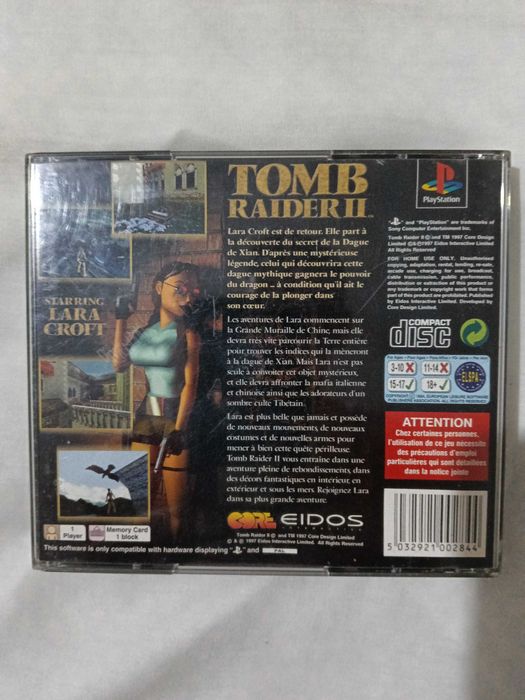 Jogo para Ps1 "Tomb Raider Starring Lara Croft"