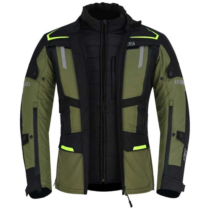 Casaco trail adv 2 em 1 c/proteções 3 camadas inverno/verão mota novo