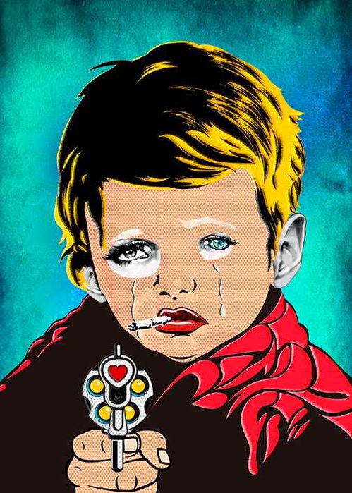 Conjunto telas "Meninos da Lágrima" - 50x70cm