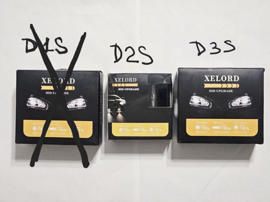Лампи ксенон D2S D3S Xelord 6000К 35 Вт