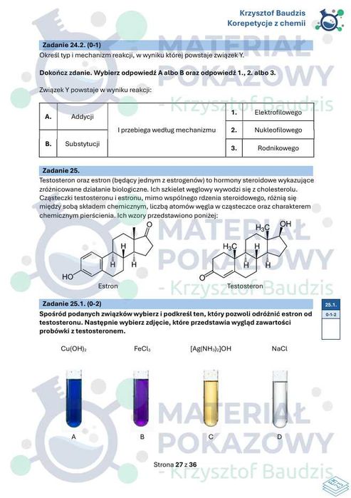 Korepetycje Chemia | Doświadczenia chemiczne | Matura 2027
