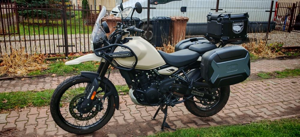 Royal enfield Himalayan 450. Gwarancja. Dodatki, Kufry,  Gmole, wydech