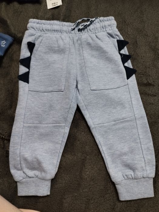 Spodnie, dresy błękitne ocieplane