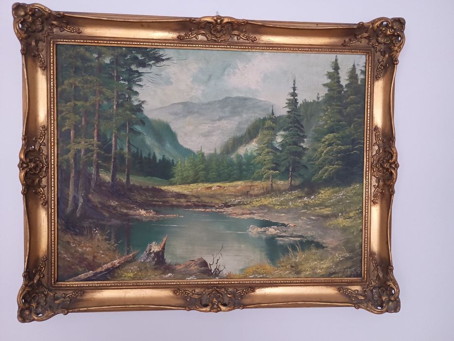 Pejzaż górski - olej/płótno - Fritz Zschiesche