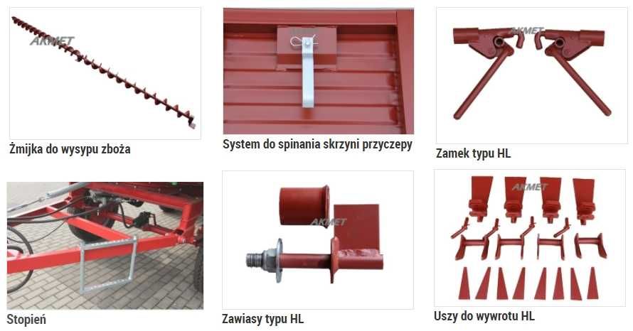 Nadstawki przyczepy nadkładki burty D-732 kompletne malowane TRANSPORT