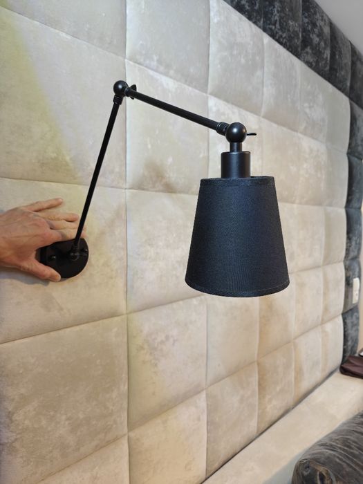 Nowoczesne kinkiety ścienne loft czarne regulowane – 2 sztuki – stan bardzo dobry