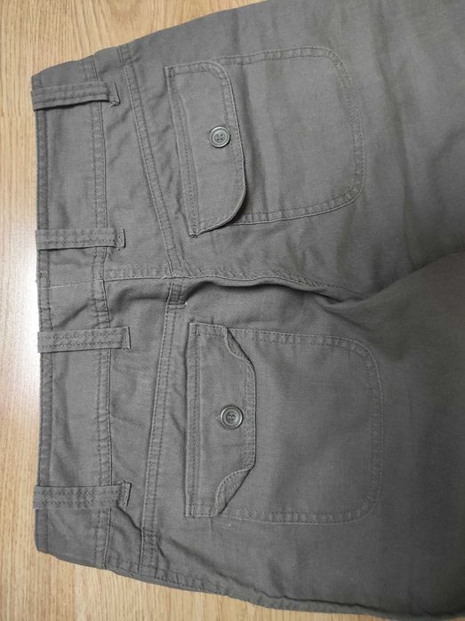 Spodnie len+bawełna H&M szeroka nogawka 36