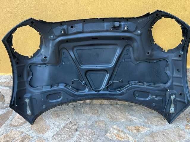 Capot Mini R56 gasolina côr preta e com faixas cinza