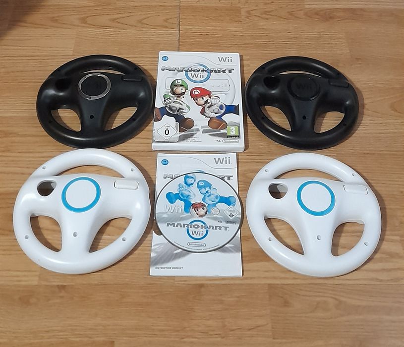 Jogo Nintendo Wii/Wii U - Mario Kart Wii + Volante Original Wii