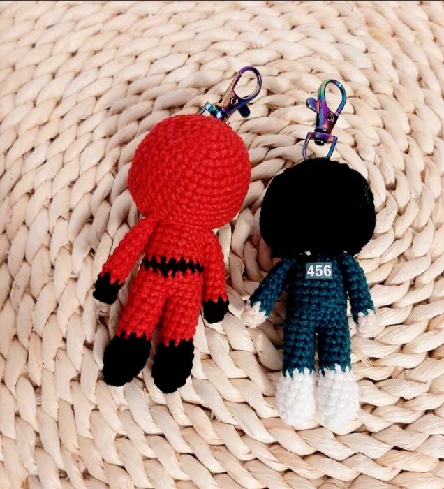 Porta-chaves de croche Squid game