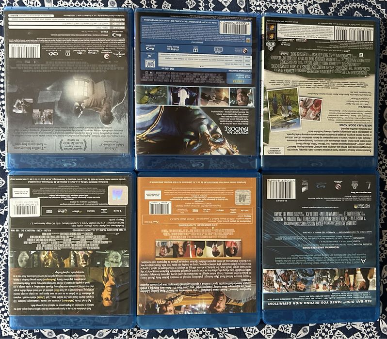 Filmy blu ray, 33 sztuki