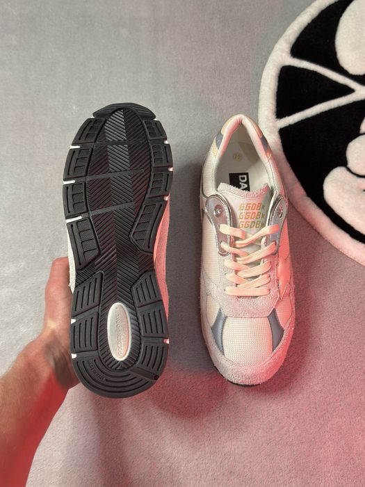 На руках!!!Кросівки Golden Goose Running Dad "White/Silver" 41-45