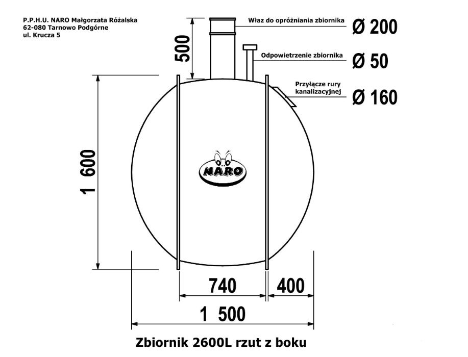 Szambo ekologiczne - szamba - zbiornik na deszczówkę 2600litrów.