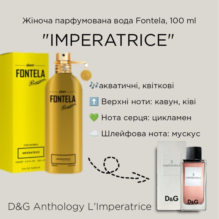 Жіноча парфумована вода Unice Fontela EDP Imperatrice, 100 мл