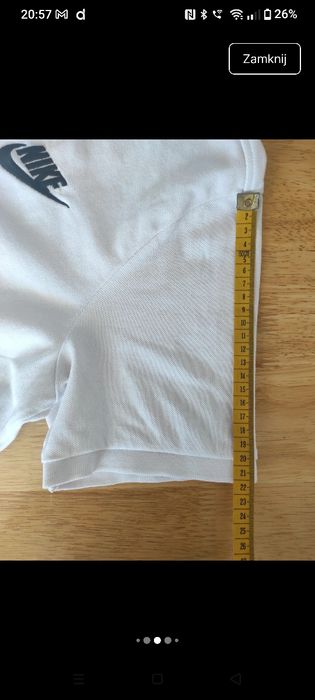 T-shirt polo NIKE różowa biel rozmiar M