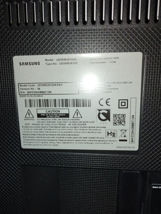 Pilot TV Samsung UE555MU6102K