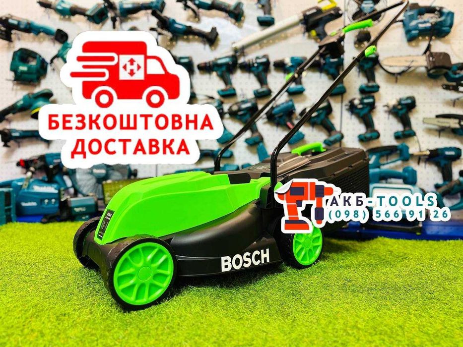 Газонокосілка BOSCH 2000W Газонокосилка Электрическая 35л 33см Косарка