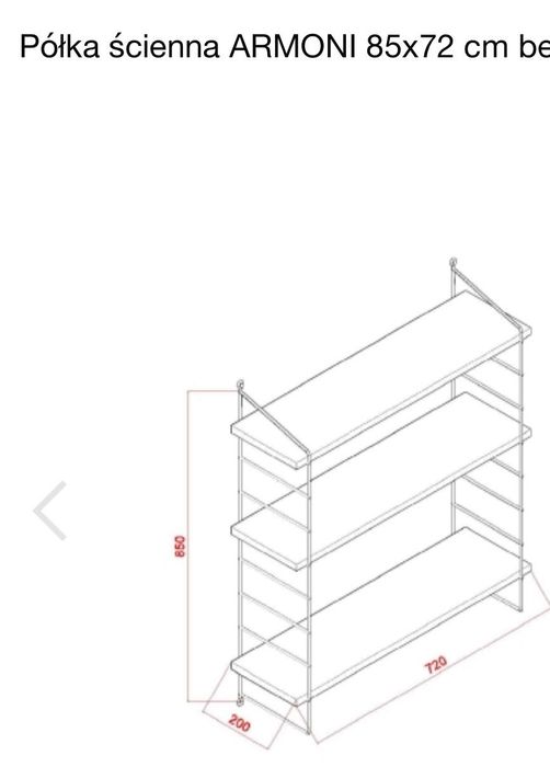 Półka trójrzędowa na stelażu