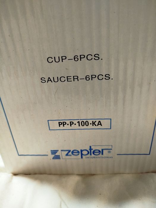 Чашки та блюдця Zepter International (6 шт.) — Класика з позолотою!
