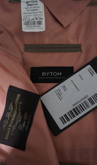 Garnitur Nowy Bytom 120's Rozmiar 170/96/84 Kolor Beżowy Krata