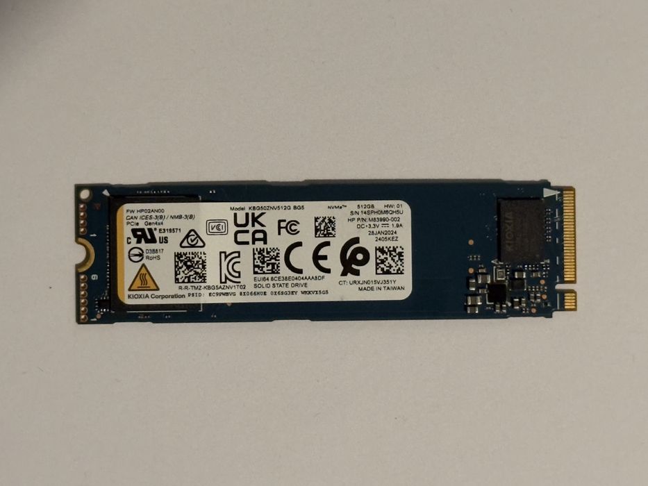SSD Kioxia BG5 512GB M.2 2280 PCIe 4.0 - Nowy z demontażu